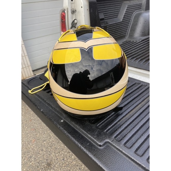 Vintage Fox Racing Helmet, XXL 63-64cm, Yellow, Black, White Dirt Bike Gear - Picture 10 of 16